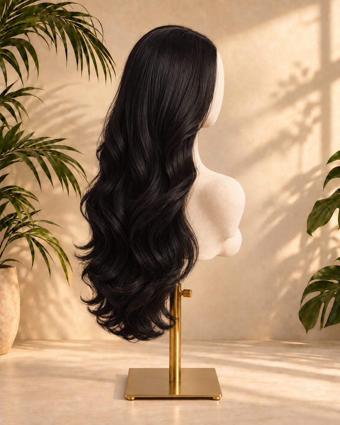 Aurora HD Lace Glueless Long Natural Black Body Wave 100% Human Hair Wig