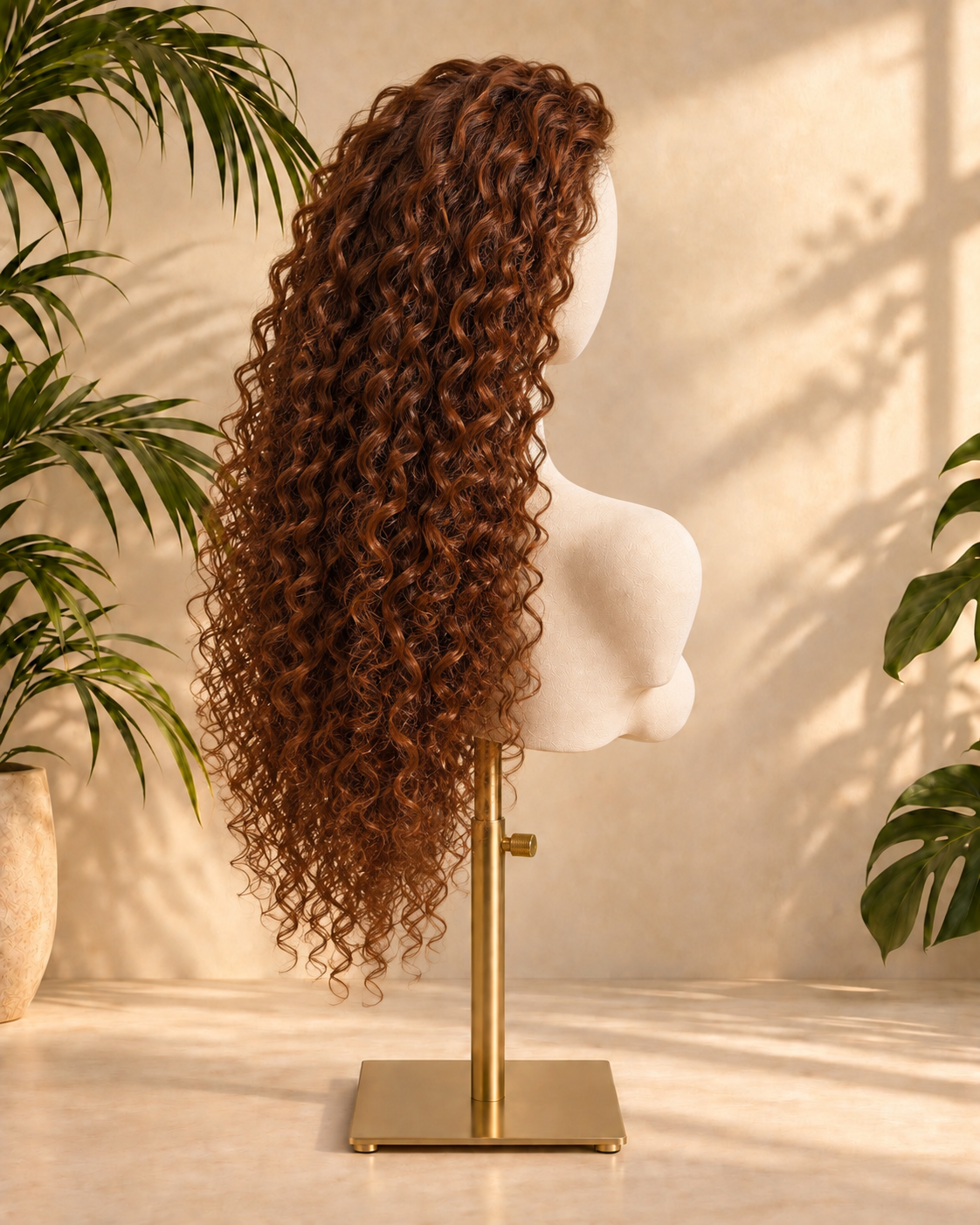 Aurora Front Lace Glueless Tight Curly Brown 100% Human Hair Wig