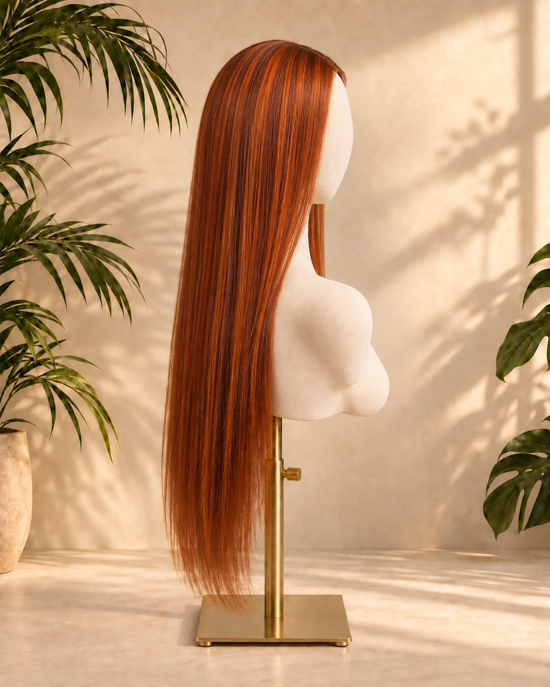 Aurora Lace Front Glueless Silky Straight Red 100% Human Hair Wig