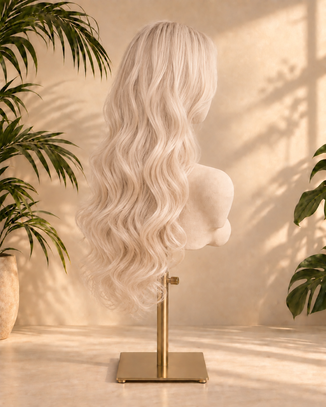 Aurora Front Lace Loose Wave Light Beige Blonde 100% Human Hair Wig