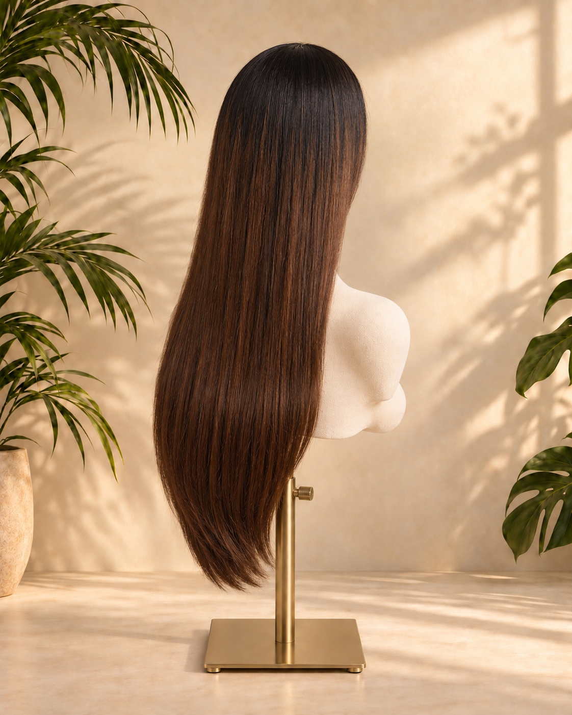 Aurora HD Lace Glueless Straight Dark Chocolate Brown 100% Human Hair Wig