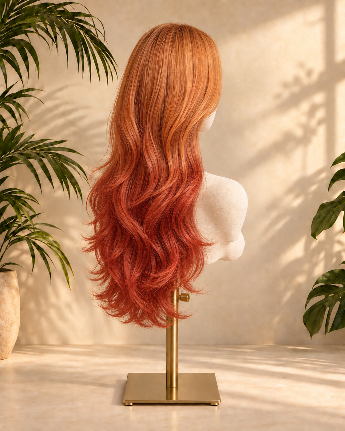 Aurora HD Lace Glueless Layered Wavy Ginger 100% Human Hair Wig