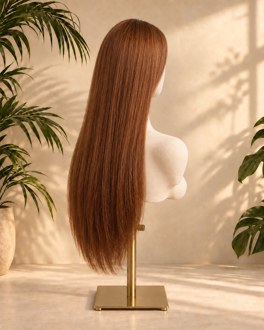 Aurora Front Lace Glueless Copper Brown 100% Human Hair Wig