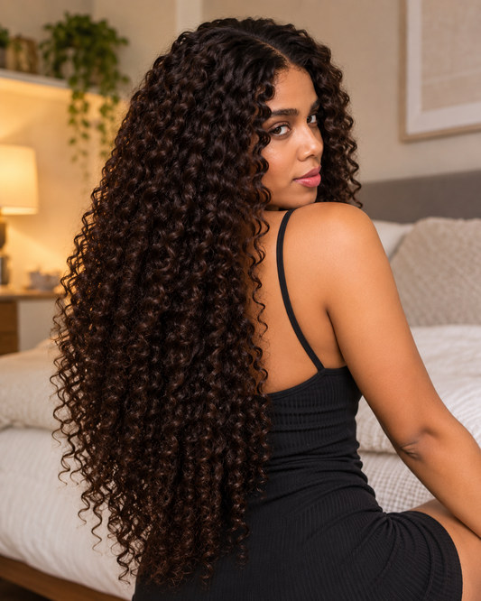 Aurora HD Lace Glueless Kinky Curly Brown 100% Human Hair Wig
