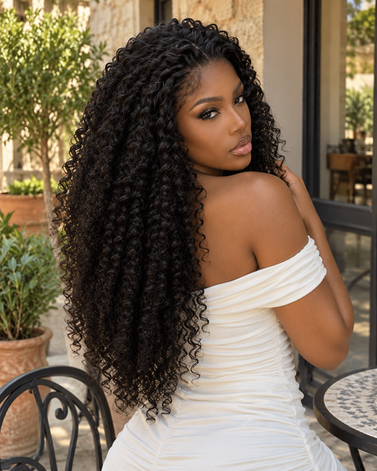 Aurora HD Lace High Volume Kinky Curly Natural Black 100% Human Hair Wig