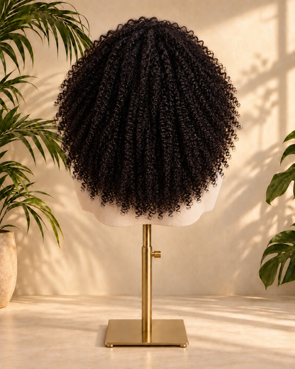 Aurora HD Lace Glueless Voluminous Kinky Curly Natural Black 100% Human Hair Wig