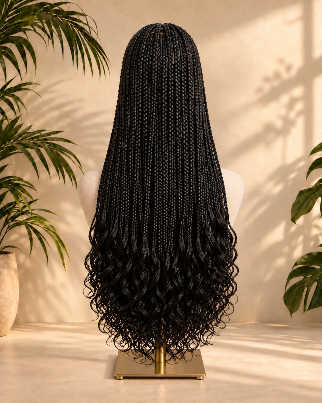 Aurora HD Lace Glueless Braided Natural Black 100% Human Hair Wig