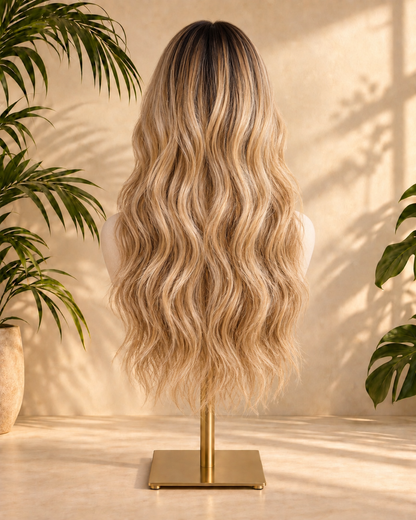 Aurora HD Lace Dark Roots Blonde Highlights 100% Human Hair Wig