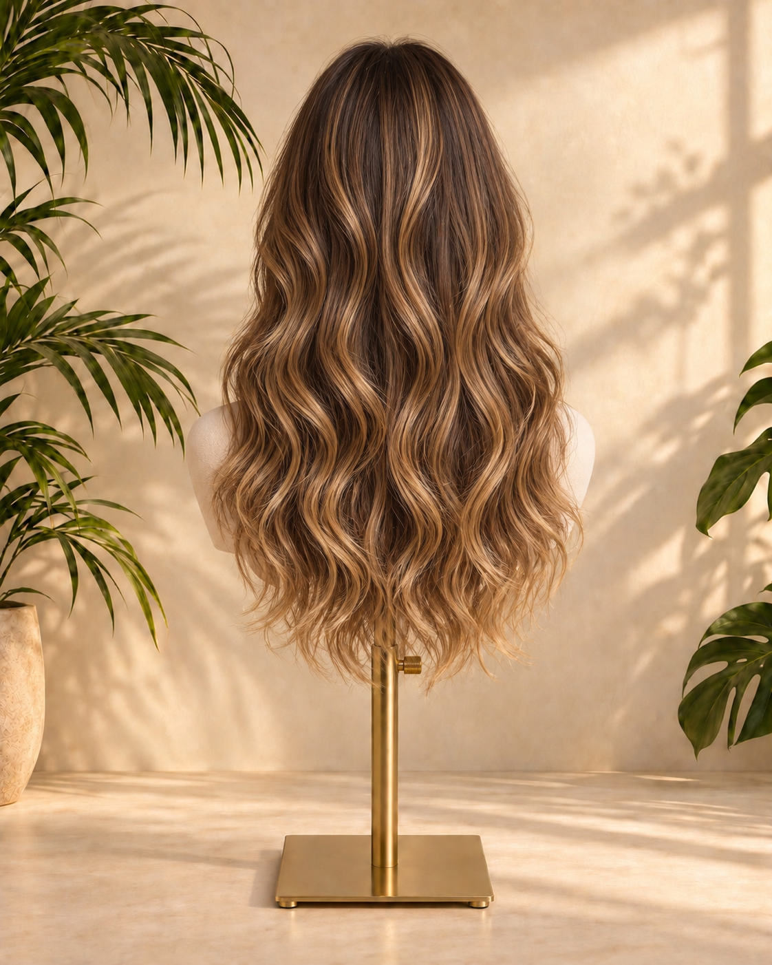 Aurora Front Lace Glueless Loose Waves Highlight 100% Human Hair Wig