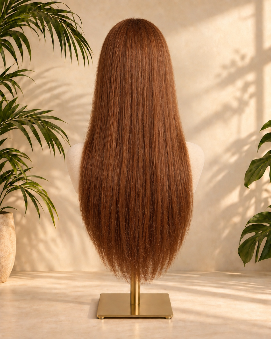 Aurora Front Lace Glueless Copper Brown 100% Human Hair Wig