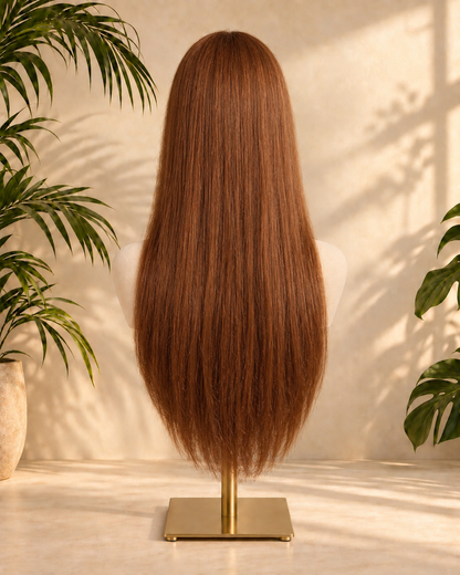 Aurora Front Lace Glueless Copper Brown 100% Human Hair Wig