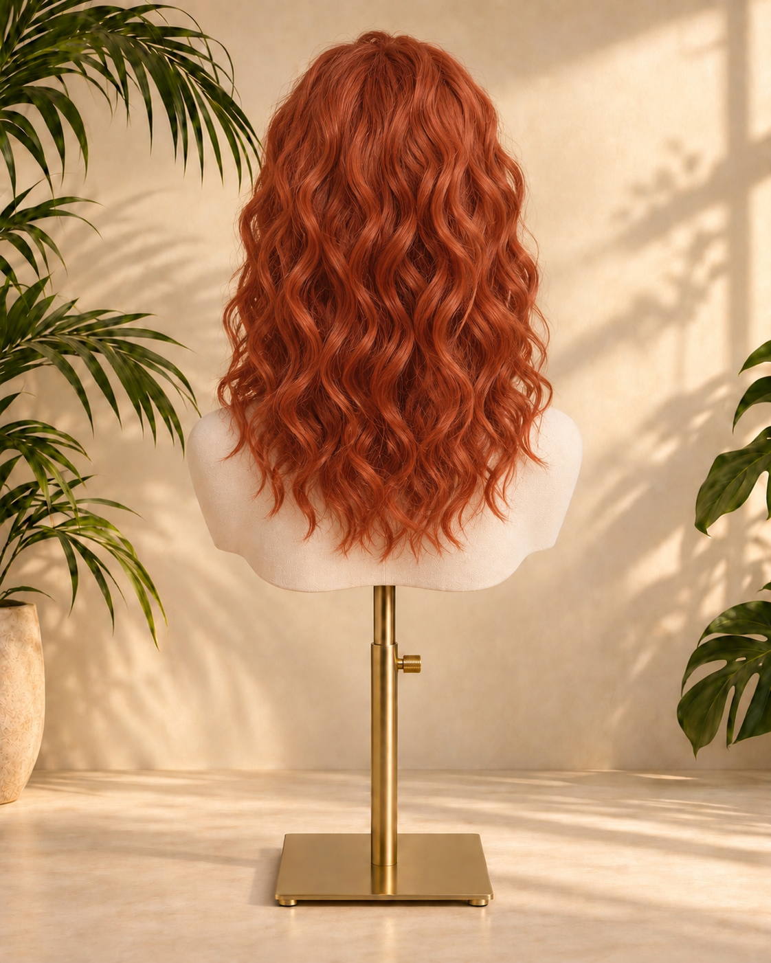 Aurora HD Lace Glueless Ginger Layered Wavy 100% Human Hair Wig