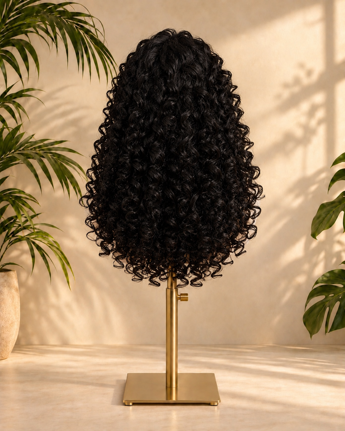Aurora HD Lace Glueless Long Voluminous Curly Natural Black 100% Human Hair Wig