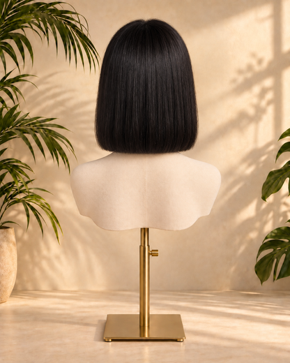 Aurora HD Lace Glueless Natural Black Bob 100% Human Hair Wig