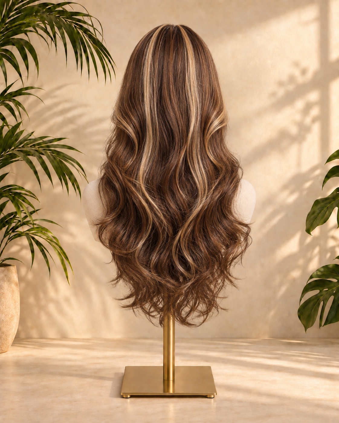 Aurora HD Lace Glueless Brown Highlights 100% Human Hair Wig