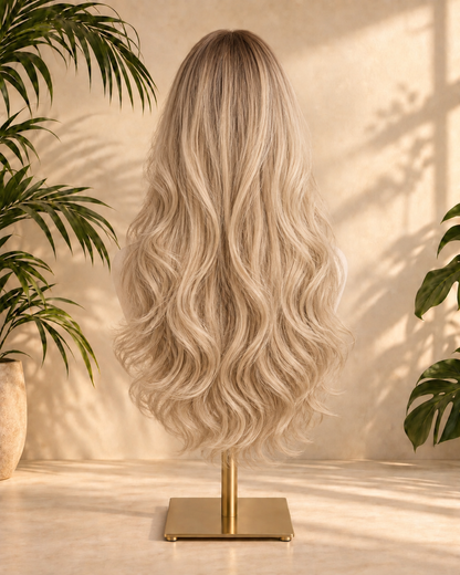 Aurora Front Lace High Volume Loose Waves Blonde 100% Human Hair Wig