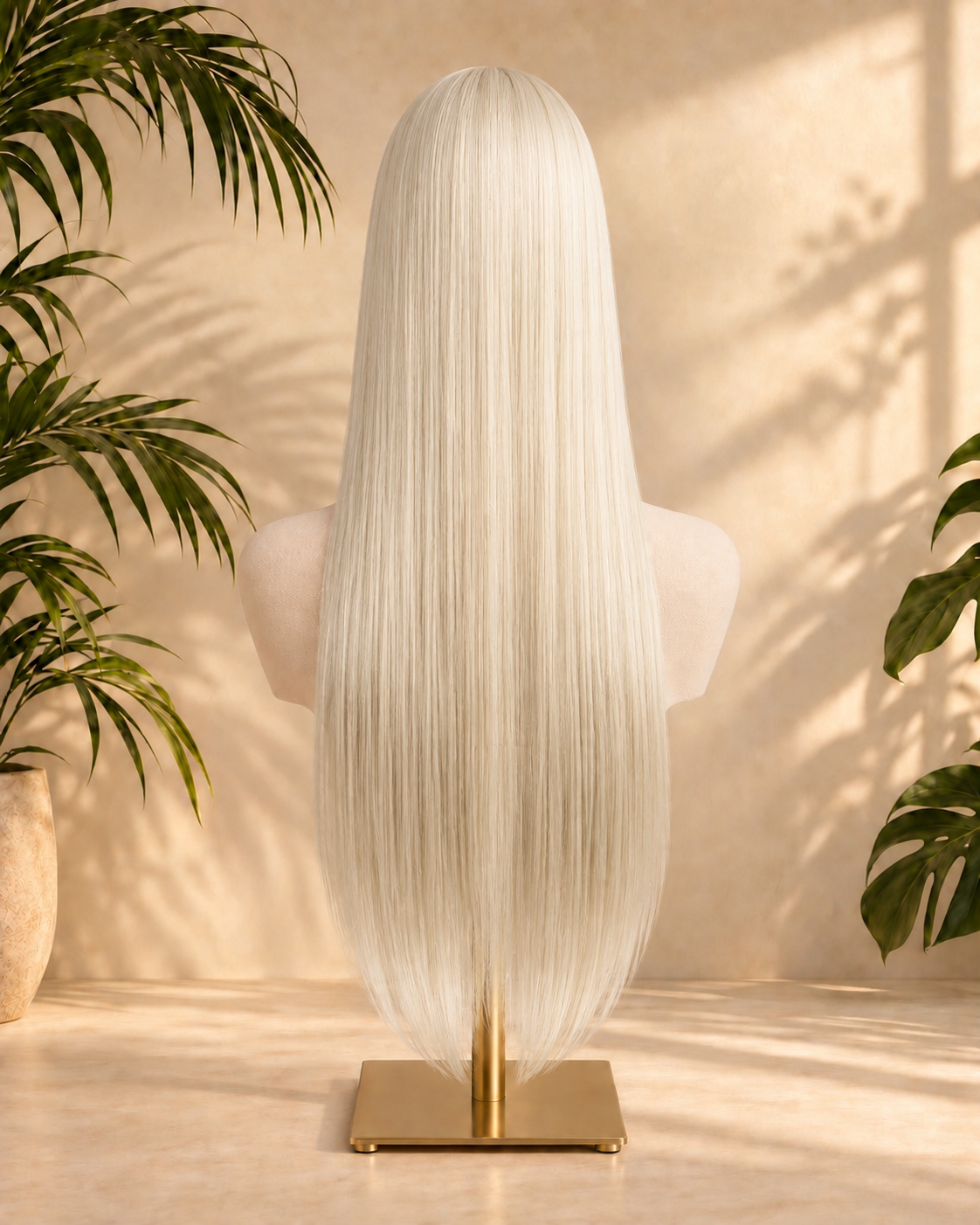 Aurora Front Lace Glueless Straight Ash Blonde 100% Human Hair Wig