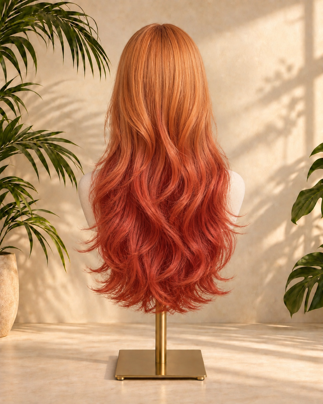 Aurora HD Lace Glueless Layered Wavy Ginger 100% Human Hair Wig