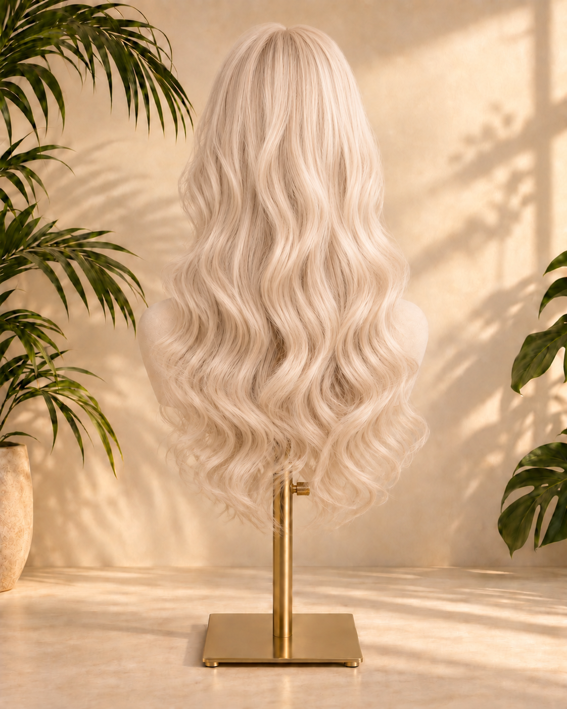 Aurora Front Lace Loose Wave Light Beige Blonde 100% Human Hair Wig