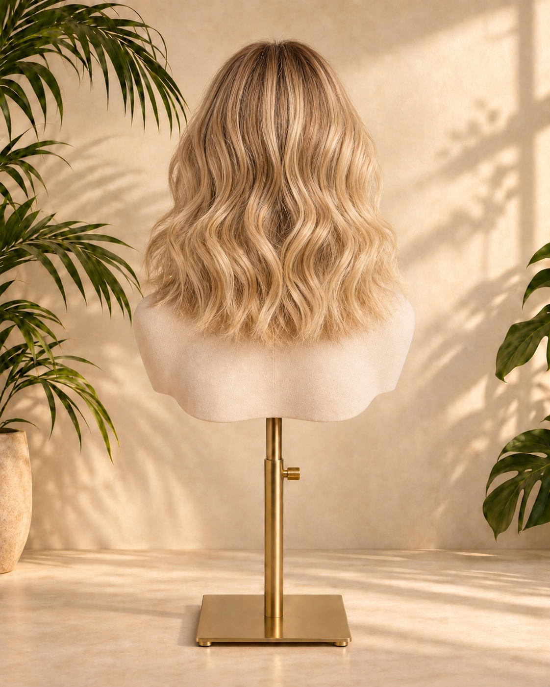 Aurora Front Lace Glueless Short Wavy Blonde 100% Human Hair Wig