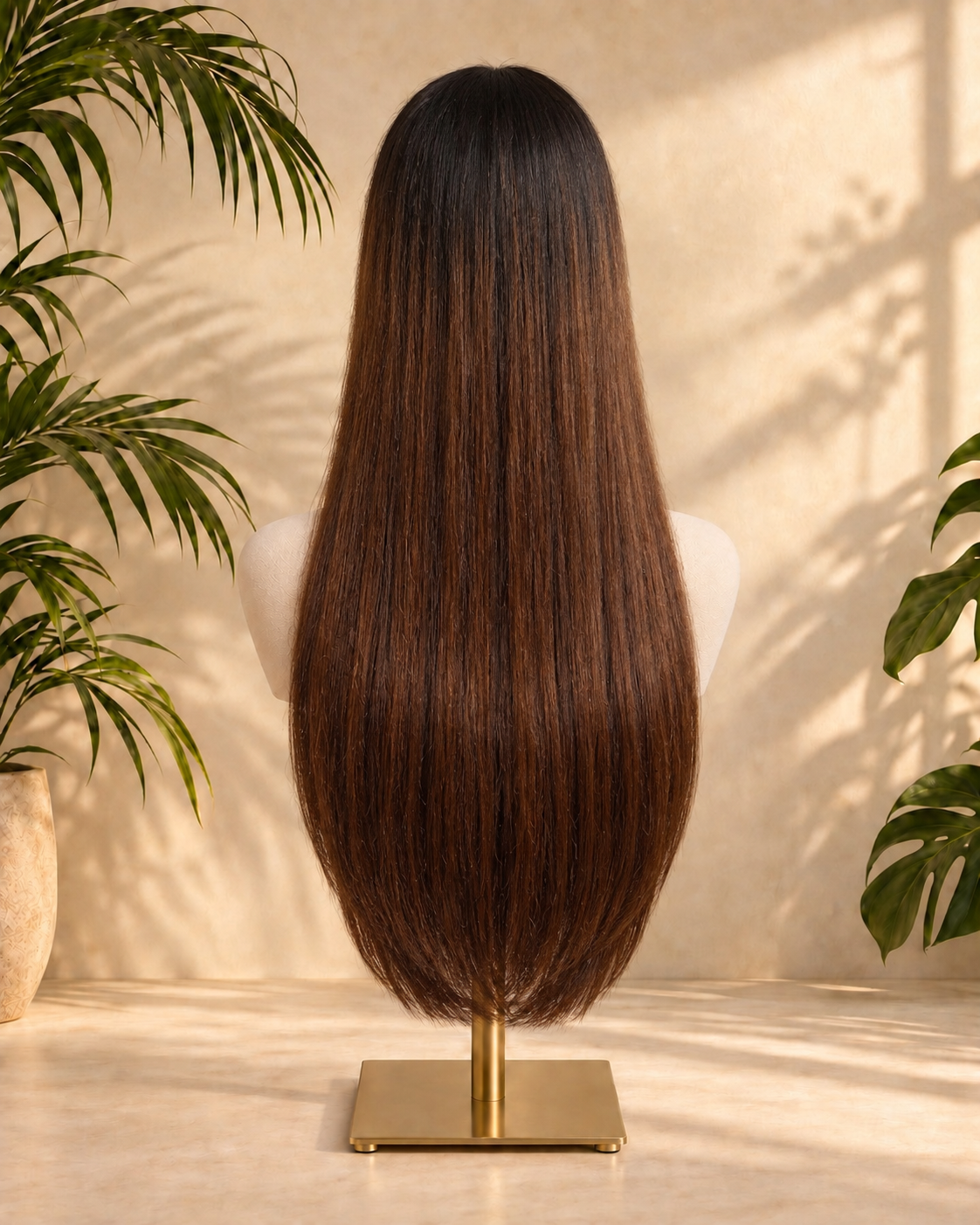 Aurora HD Lace Glueless Straight Dark Chocolate Brown 100% Human Hair Wig