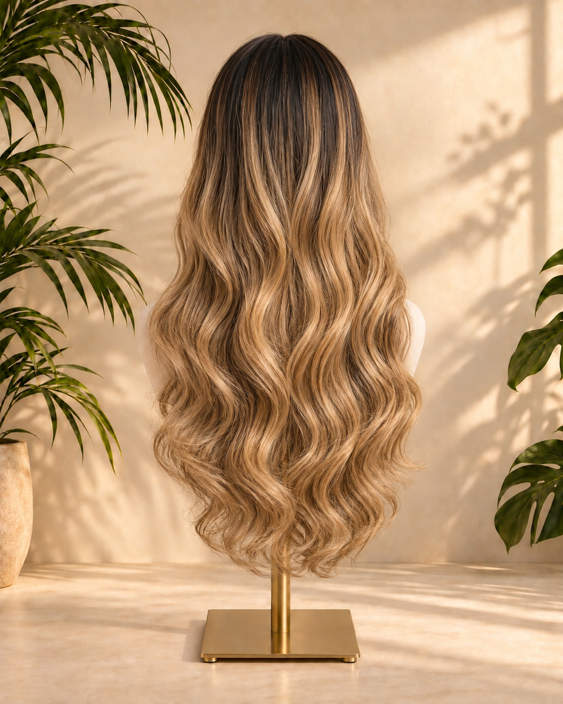 Aurora Front Lace Glueless Brown Highlight 100% Human Hair Wig