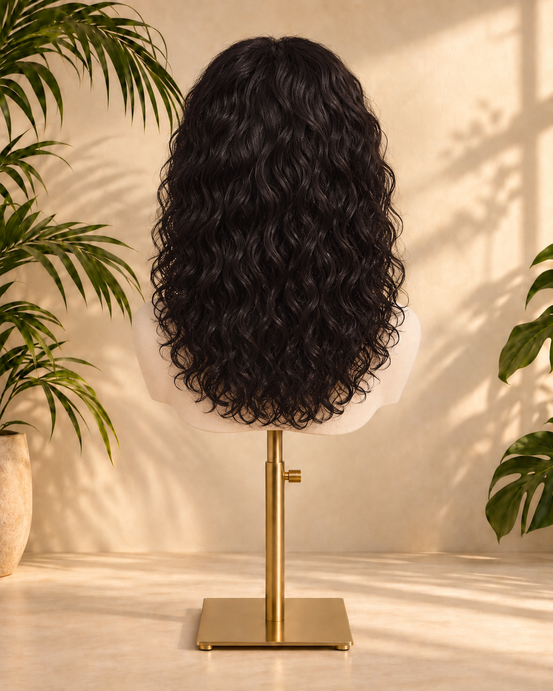 Aurora HD Lace Glueless Water Waves Natural Black 100% Human Hair Wig