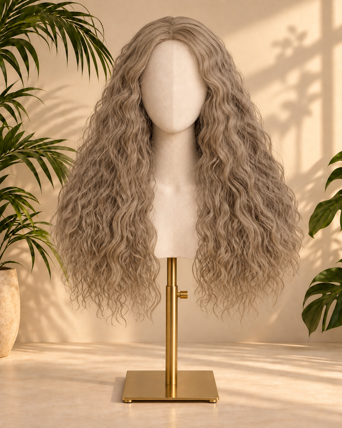Aurora 13x6 HD Lace Curly Ash Brown Blonde 100% Human Hair Wig