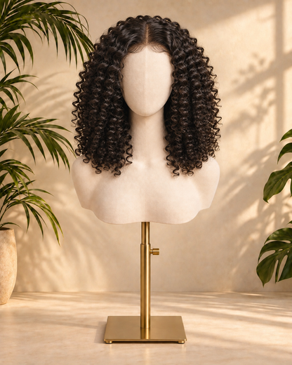 Aurora HD Lace Glueless Tightly Curly Natural Black 100% Human Hair Wig