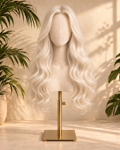 Aurora Front Lace Loose Wave Light Beige Blonde 100% Human Hair Wig