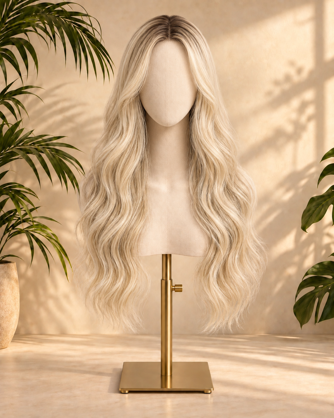 Aurora Front Lace Glueless Wavy Blonde 100% Human Hair Wig