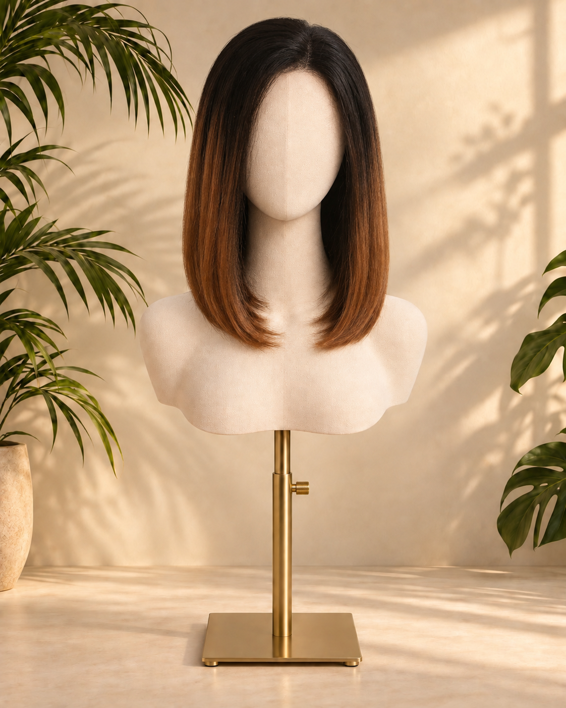 Aurora HD Lace Glueless Ombre Black Copper Brown Bob 100% Human Hair Wig