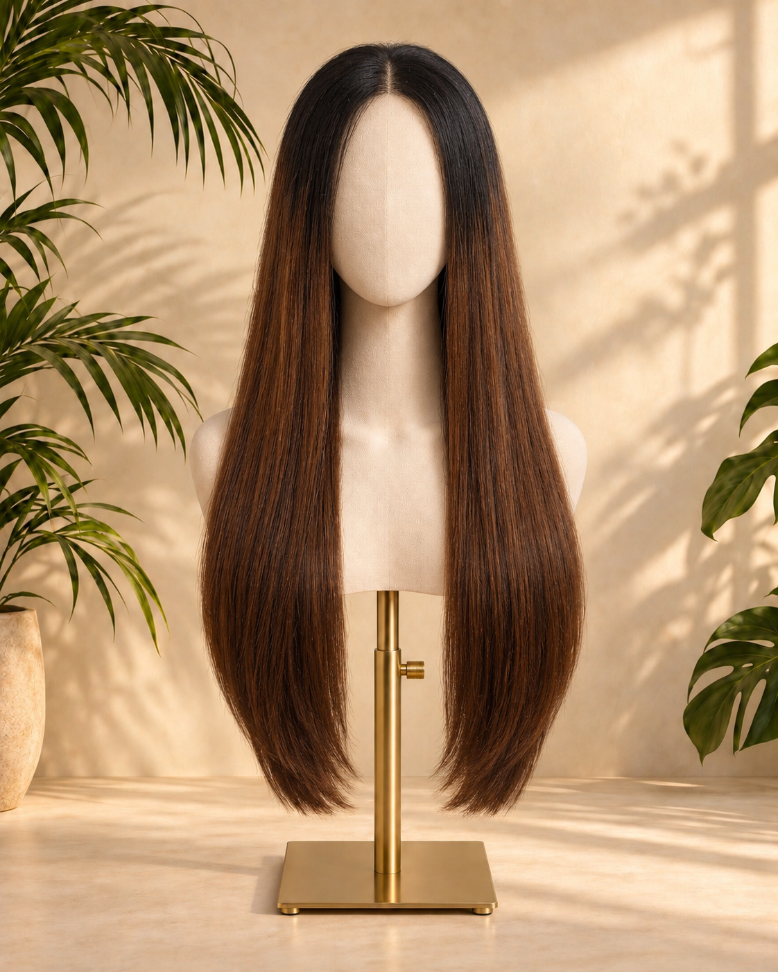 Aurora HD Lace Glueless Straight Dark Chocolate Brown 100% Human Hair Wig