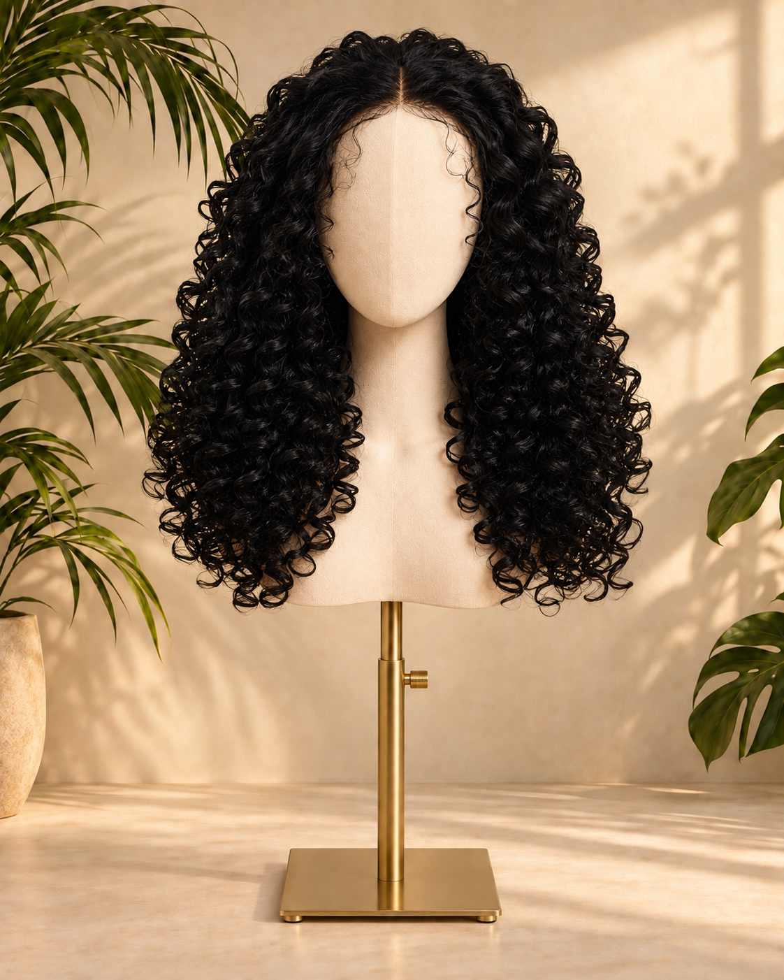 Aurora HD Lace Glueless Long Voluminous Curly Natural Black 100% Human Hair Wig