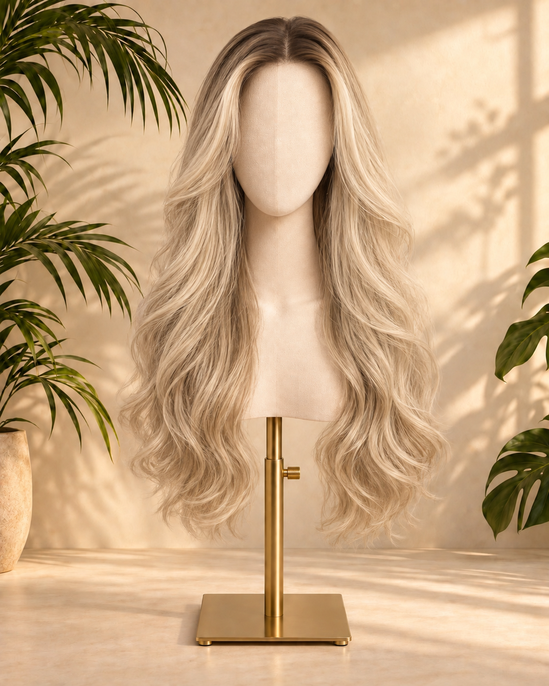 Aurora Front Lace High Volume Loose Waves Blonde 100% Human Hair Wig