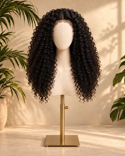 Aurora HD Lace High Volume Kinky Curly Natural Black 100% Human Hair Wig