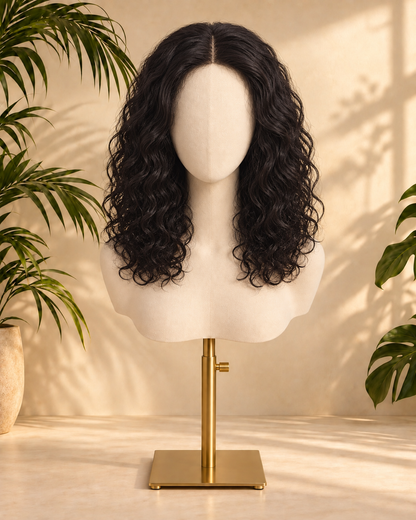 Aurora HD Lace Glueless Water Waves Natural Black 100% Human Hair Wig