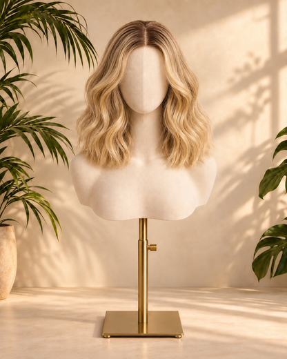 Aurora Front Lace Glueless Short Wavy Blonde 100% Human Hair Wig