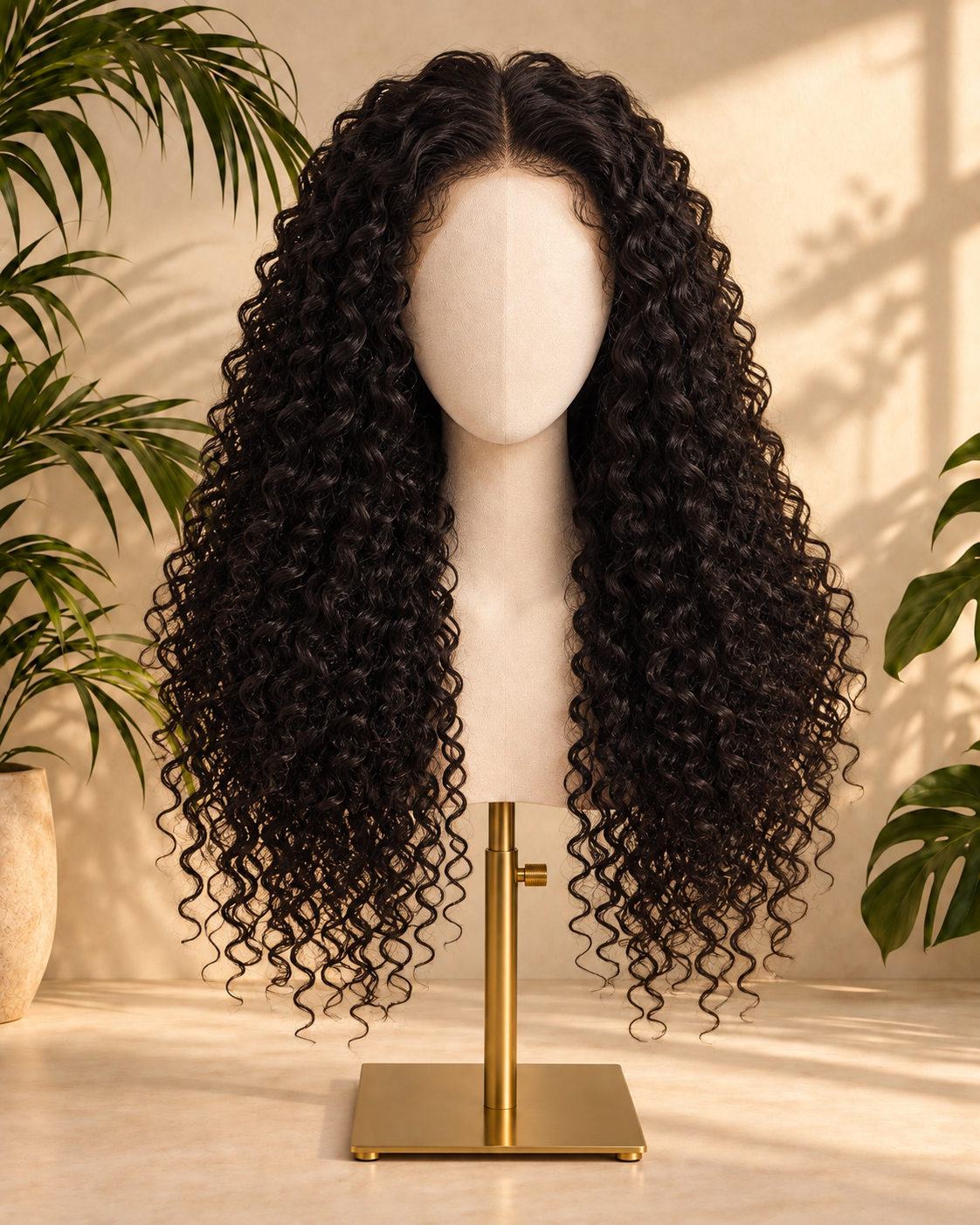 Aurora Front Lace Glueless Tight Curly Natural Black 100% Human Hair Wig