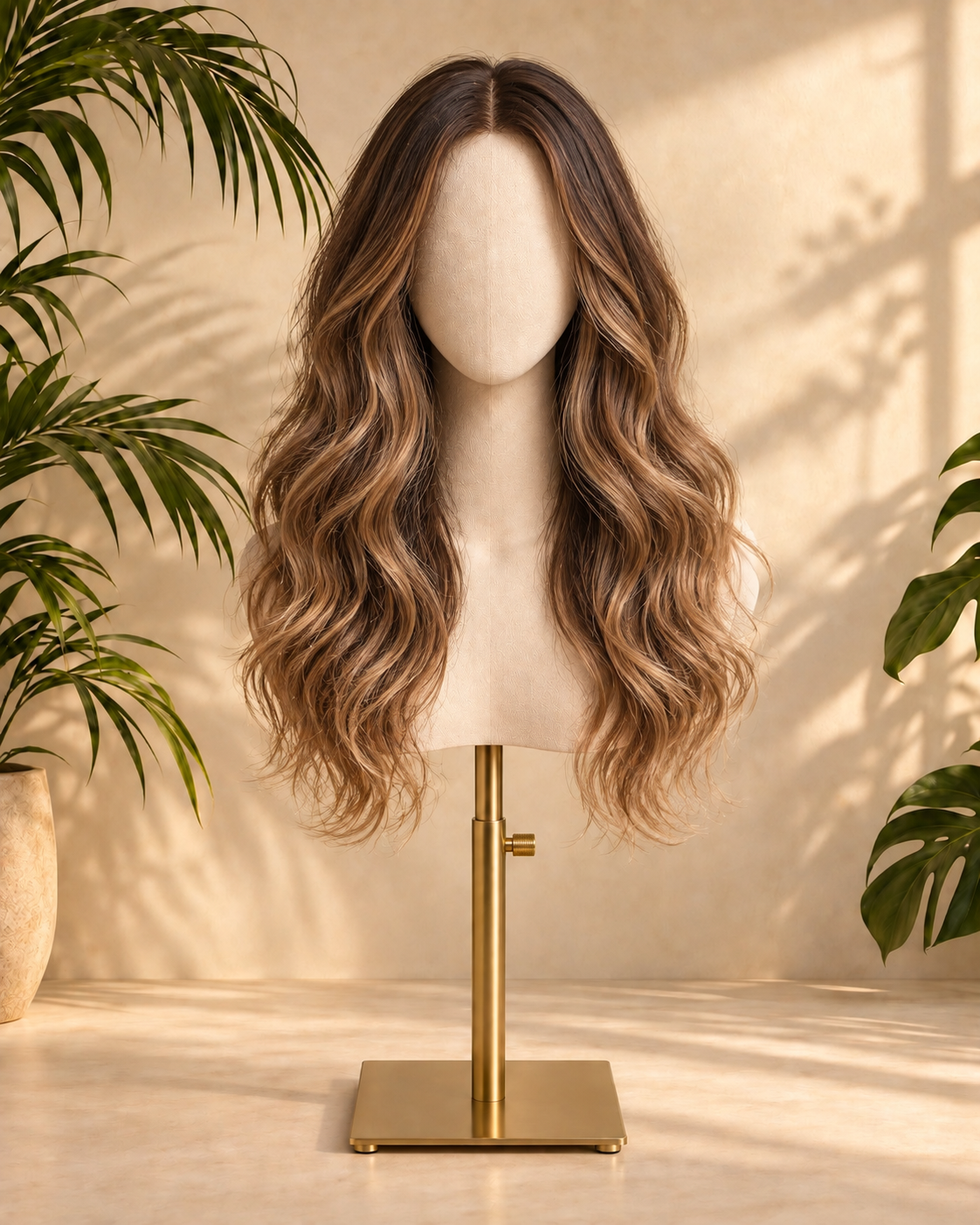 Aurora Front Lace Glueless Loose Waves Highlight 100% Human Hair Wig