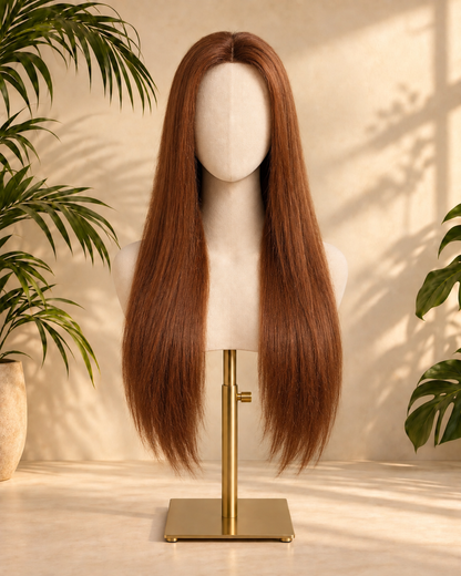 Aurora Front Lace Glueless Copper Brown 100% Human Hair Wig