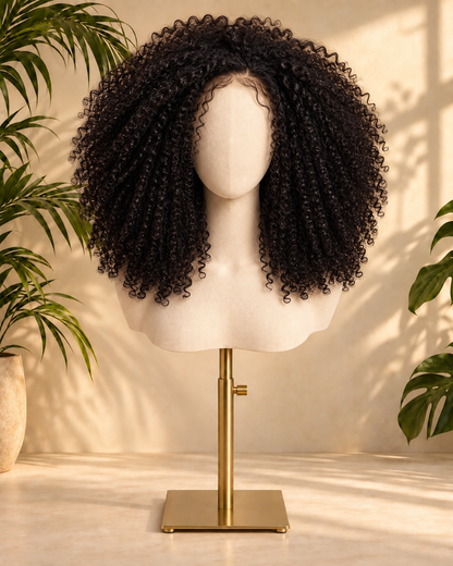 Aurora HD Lace Glueless Voluminous Kinky Curly Natural Black 100% Human Hair Wig