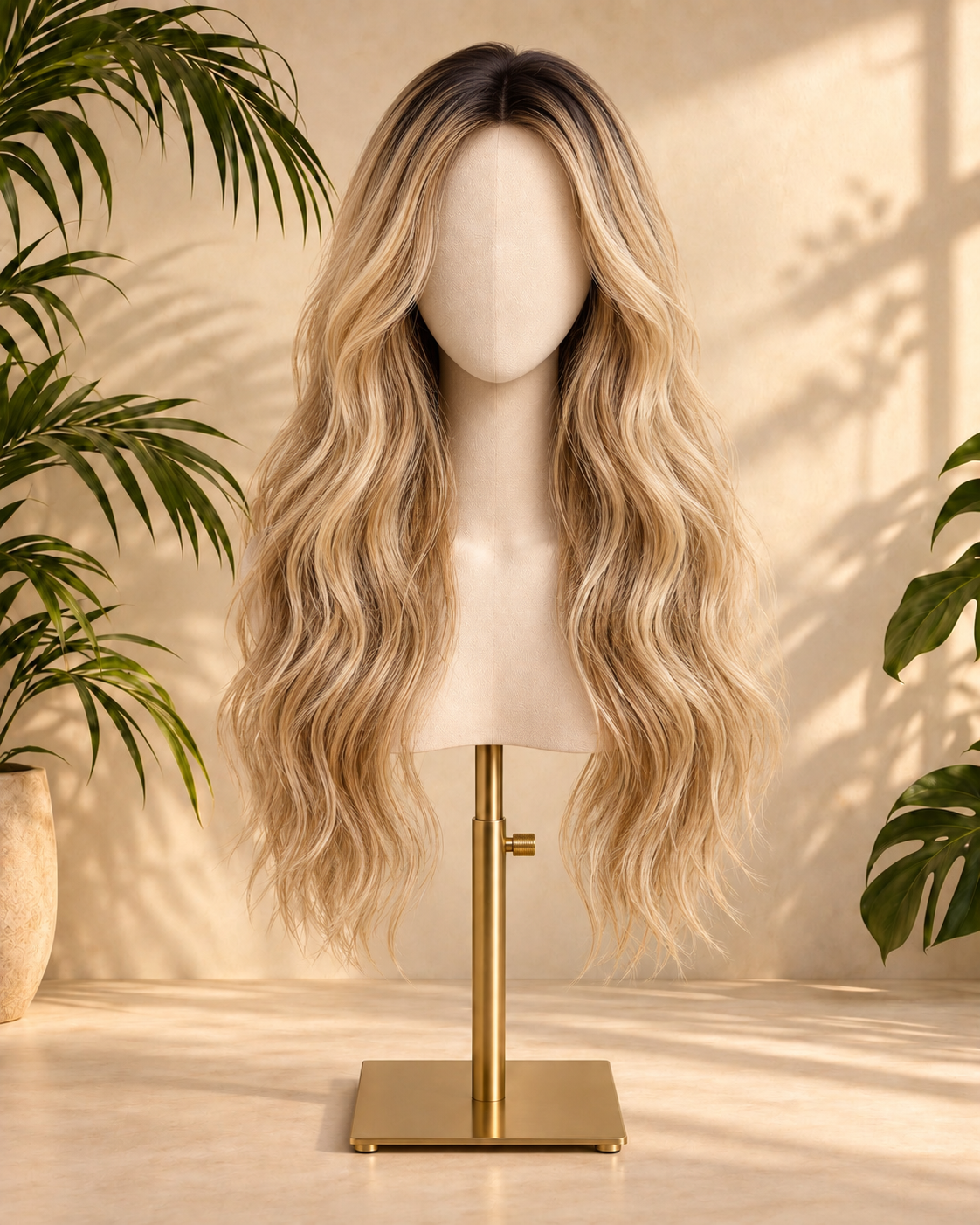 Aurora HD Lace Dark Roots Blonde Highlights 100% Human Hair Wig