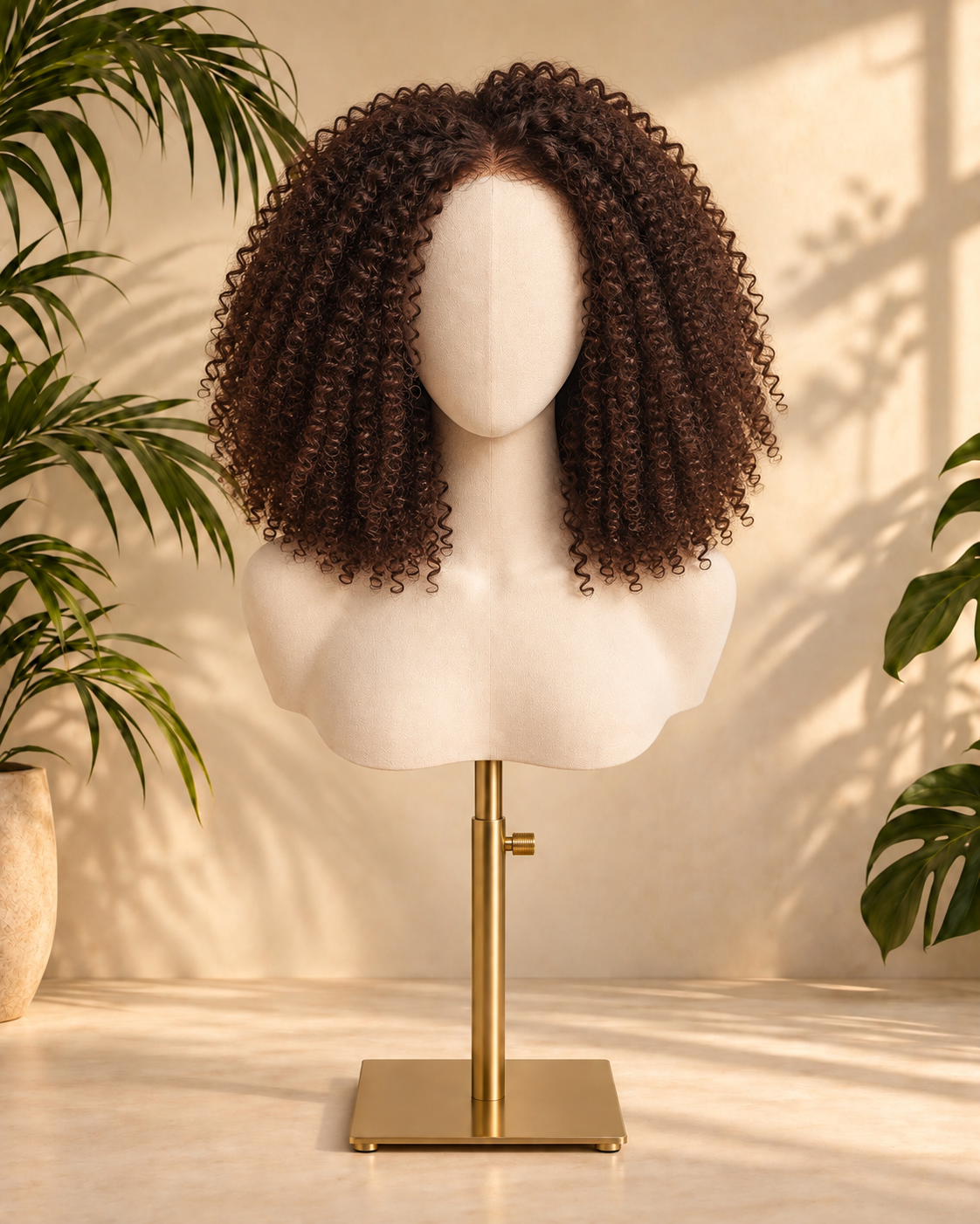 Aurora HD Lace Glueless Kinky Curly Brown 100% Human Hair Wig