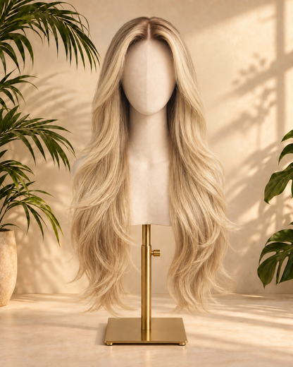 Aurora HD Lace Layered Golden Blonde 100% Human Hair Wig