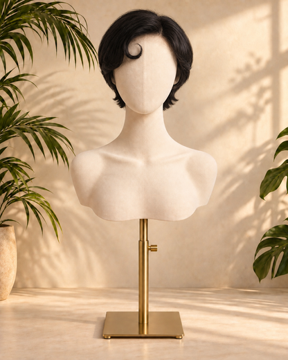 Aurora Front Lace Glueless Pixie Cut Natural Black 100% Human Hair Wig