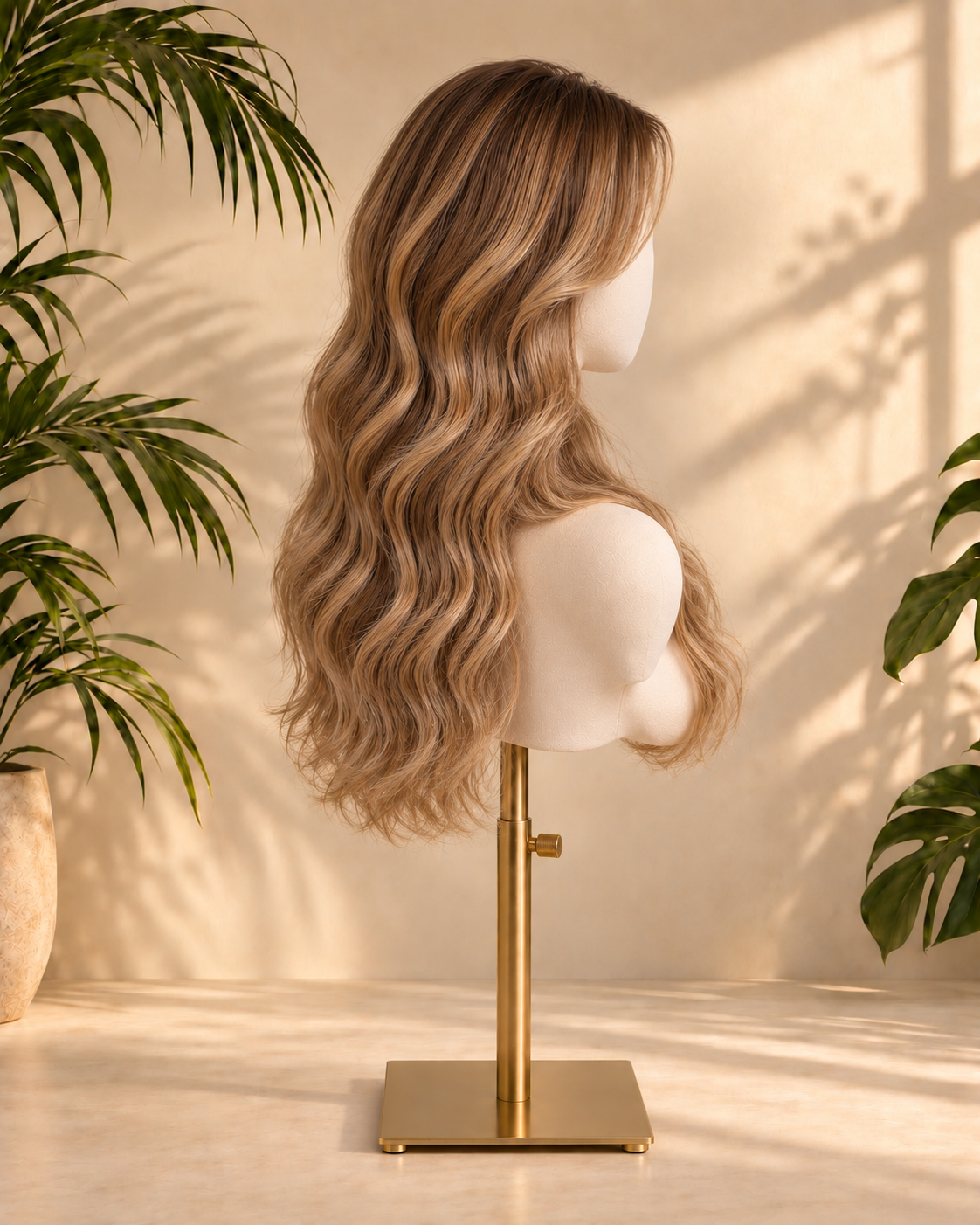 Aurora HD Lace Layered Wavy Champagne Beige Blonde 100% Human Hair Wig