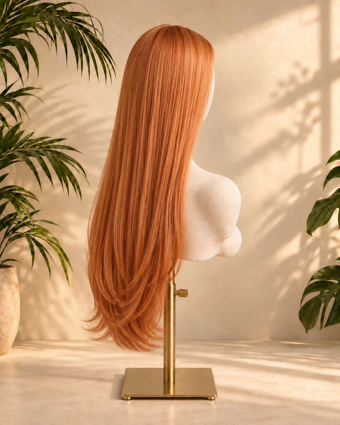 Aurora Front Lace Glueless Straight Ginger 100% Human Hair Wig