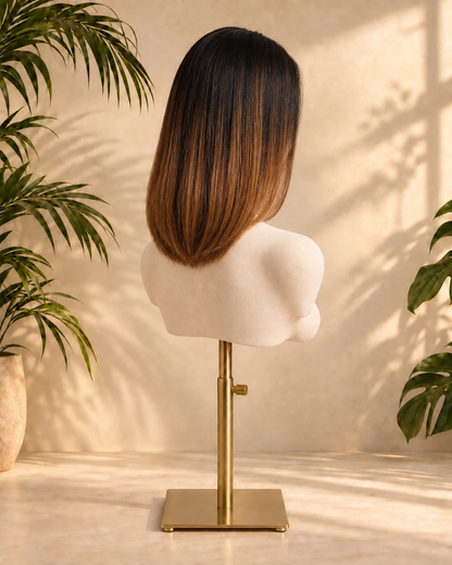 Aurora HD Lace Glueless Ombre Black Copper Brown Bob 100% Human Hair Wig