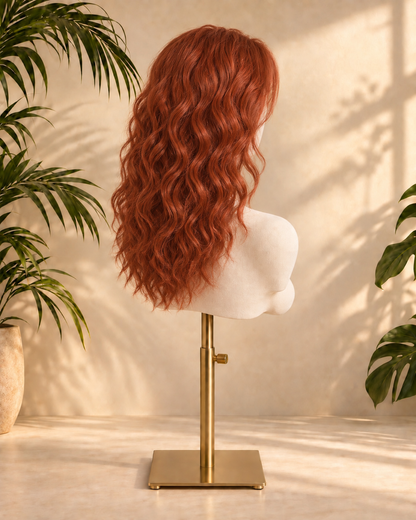 Aurora HD Lace Glueless Ginger Layered Wavy 100% Human Hair Wig